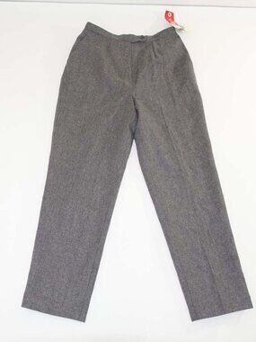 Boston Traveler Women's Vintage Wool Pants Size 14 x 30 NWT Gray High Rise Lined